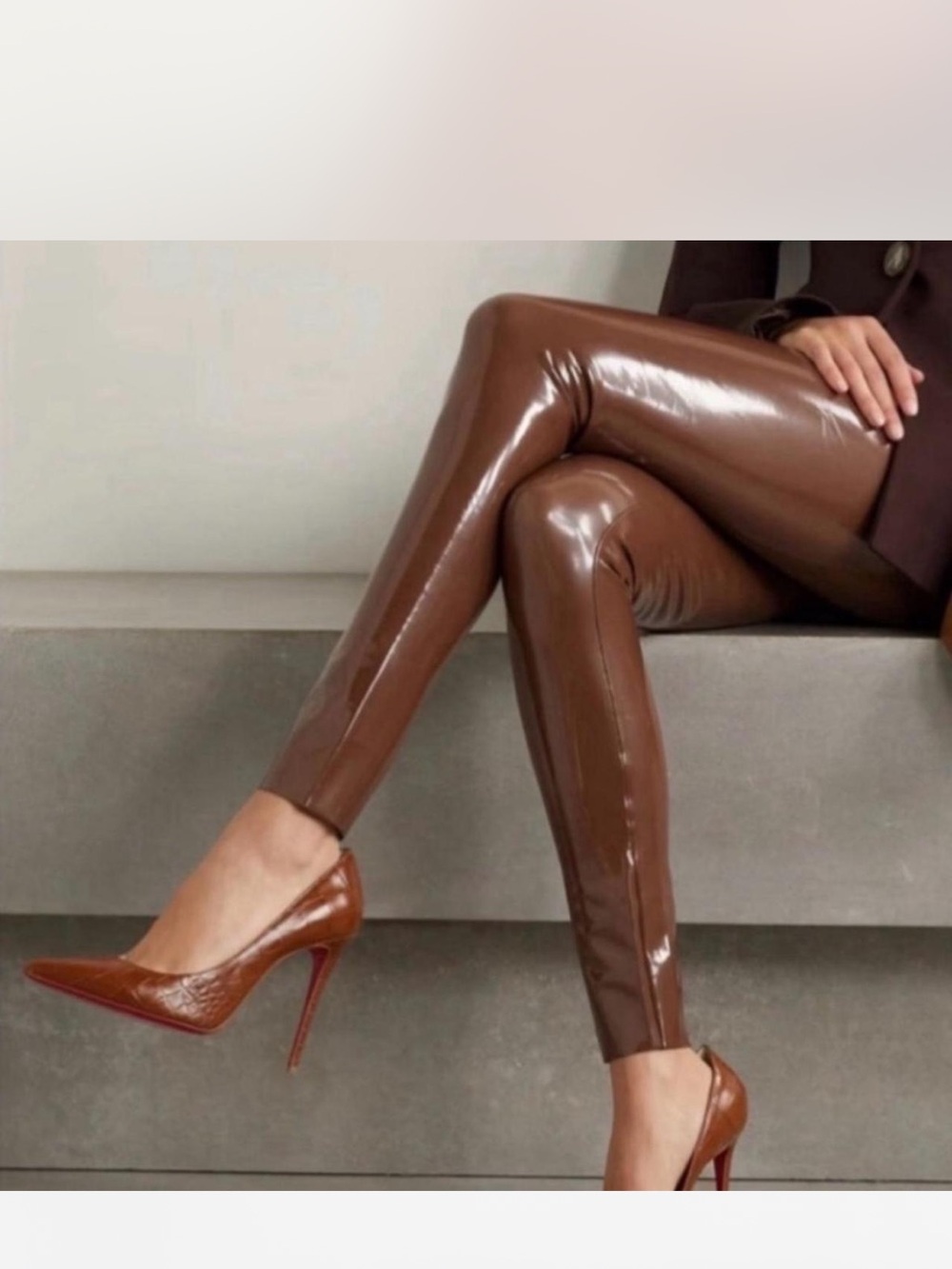 Commando Faux Leather Leggings Cinammon size medium